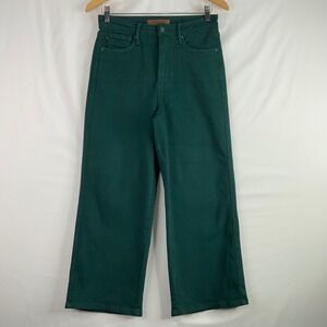 Judy Blue Forest Green High Waisted Wide Leg Garment Dyed Jeans Size 7/28